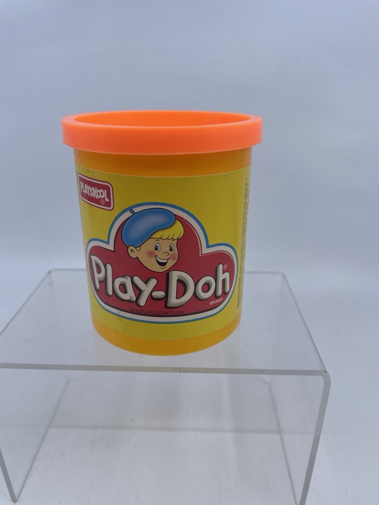 Vintage Play-Doh 1992 1993 Litte Boy With Blue Hat Empty Container Plastic