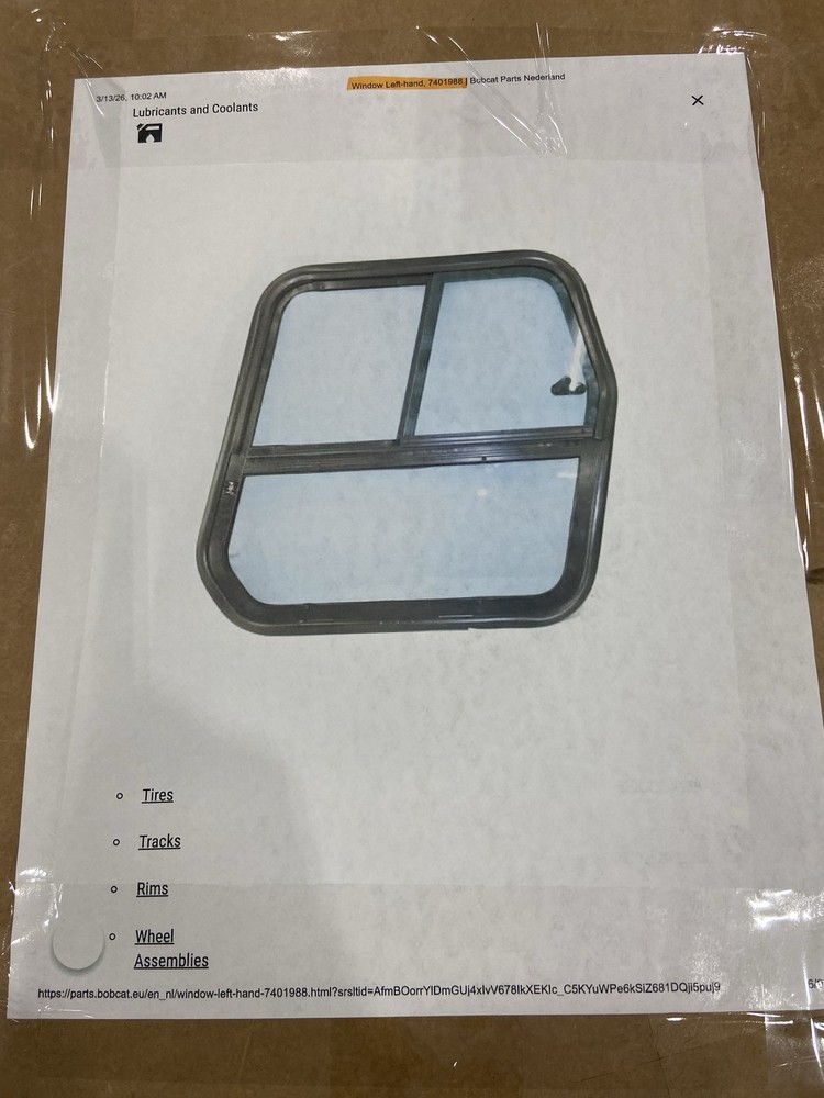 Bobcat Left Window For Loaders 7401988