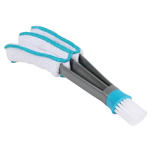 Window Cleaner Duster Brush with 5 Microfiber Sleeves, Cleaning Blind Duster