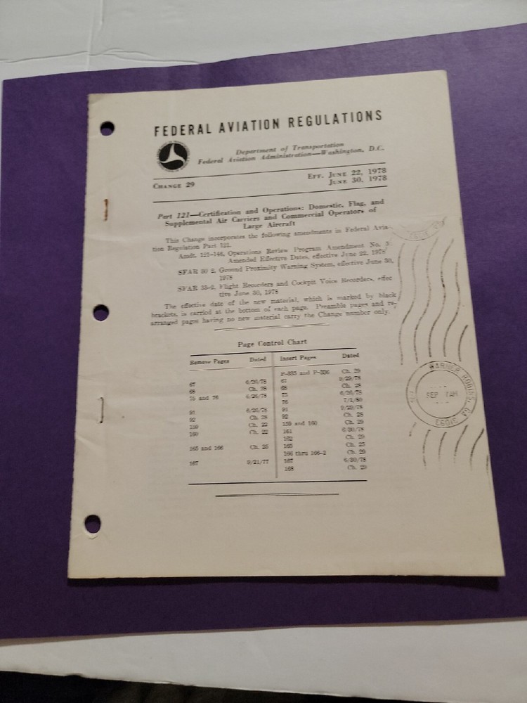 1978 FAA REGULATIONS
