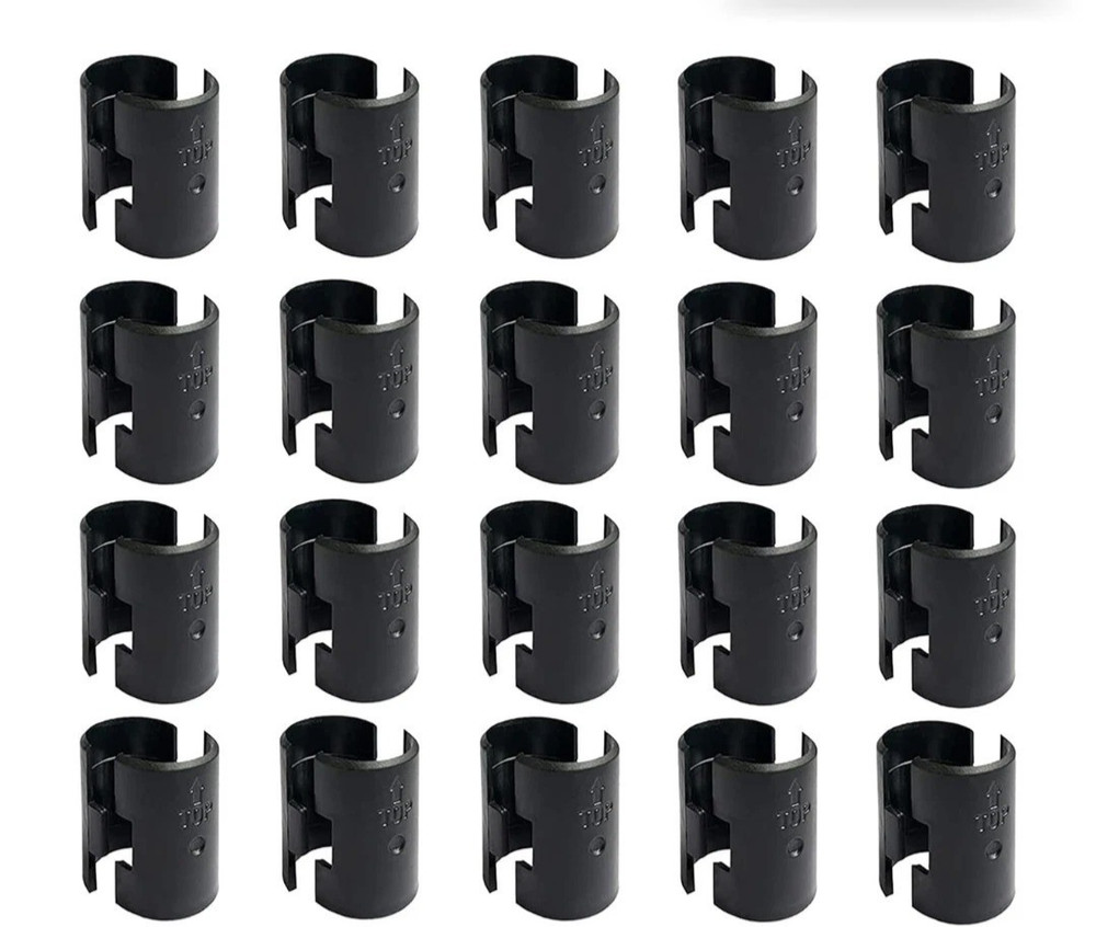 40PCS Wire Shelf Clips Split Sleeves Lock Metal Rack Fits 1in Post