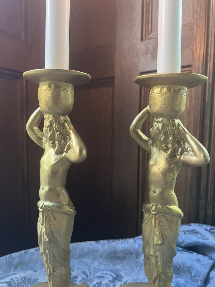 Antique Art Deco Mueller Candlesticks -
