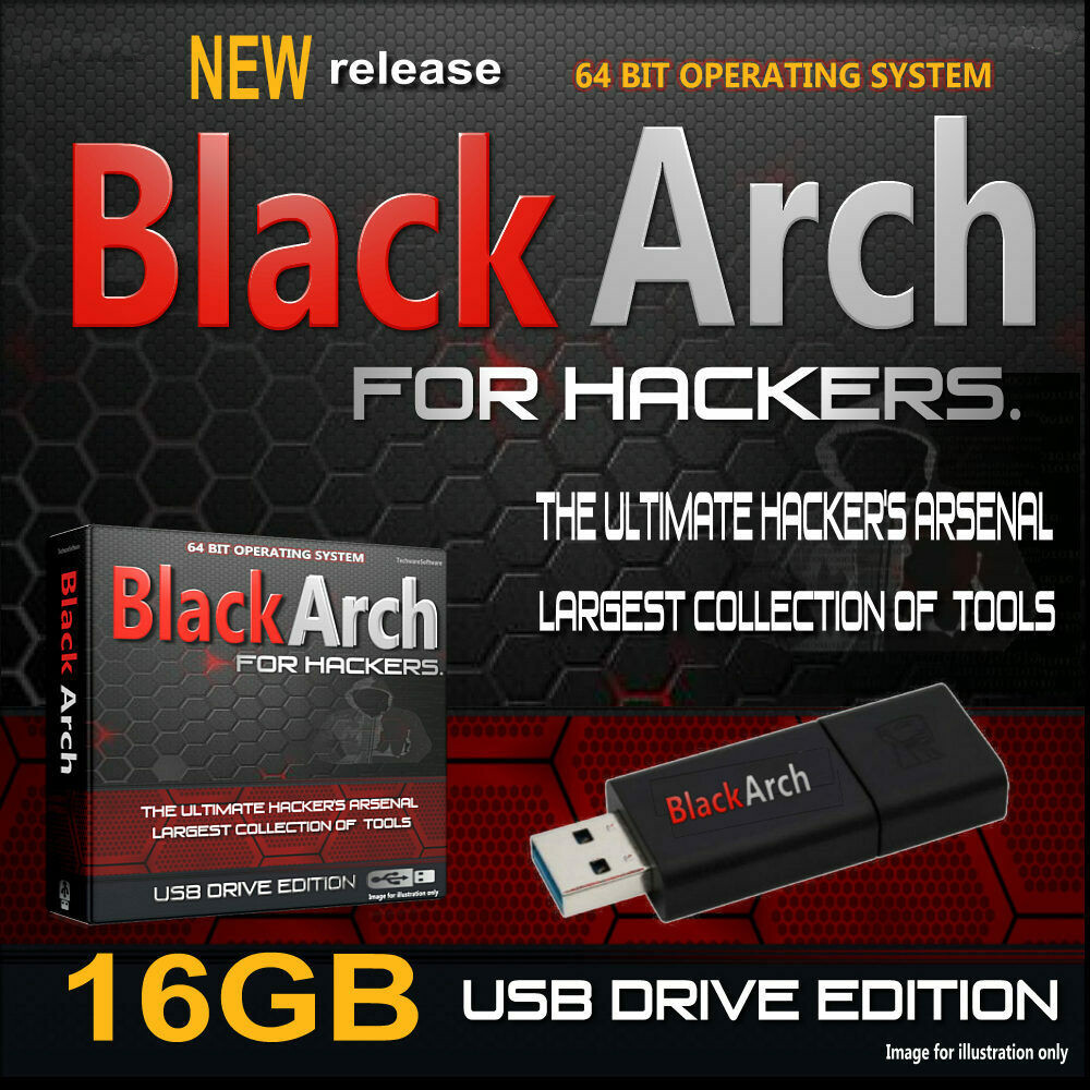 BLACKARCH LIVE USB - PRO HACKING OPERATING SYSTEM  2500+ TOOLS HACK ANY PC Crack