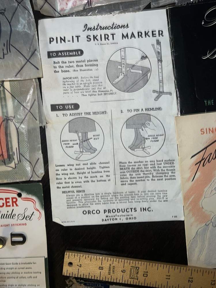Singer Automatic Zigzagger Attachment 160985 fit 221 & Stitch Patterns Set #2