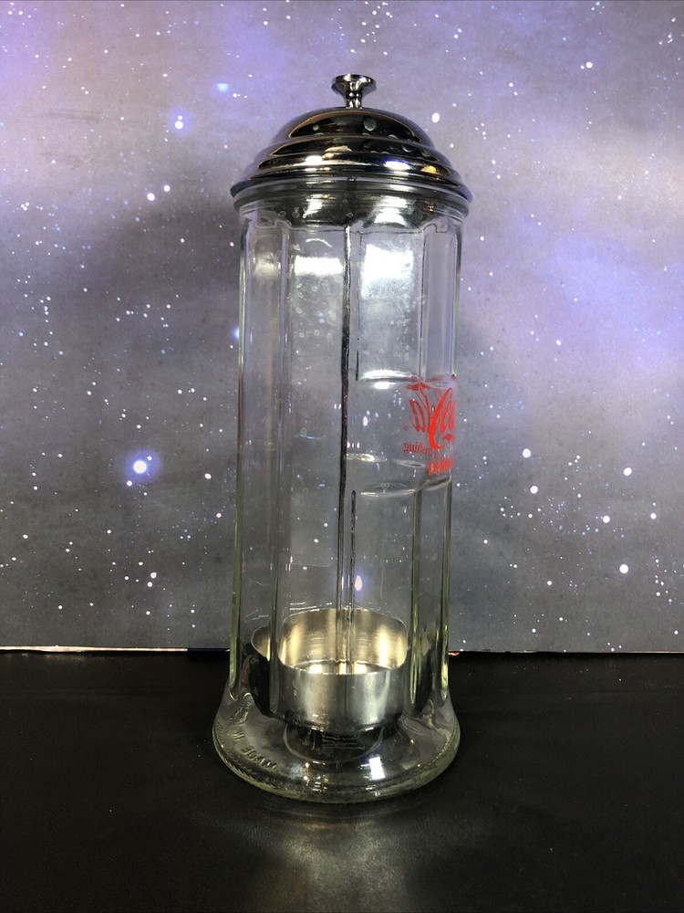 Coca Cola Soda Pop Shop Straw Glass Container