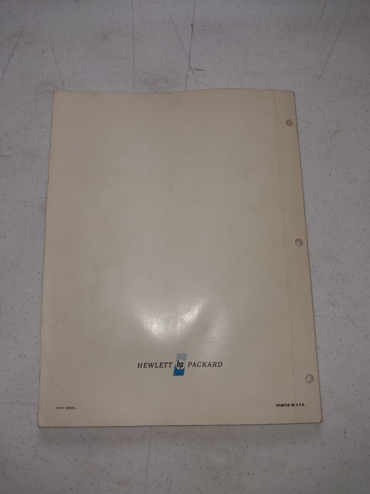 HP variable transition time output operating and service manual 01917-90901