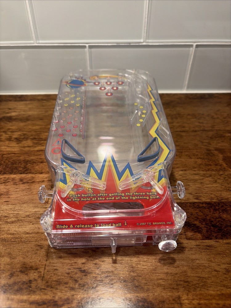 T.E. BRANGS Handheld Tabletop Manual Pinball Machine 3 Balls 2007