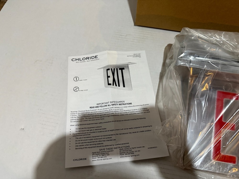 Philips Chloride Signify ER45VXL1RM Exit Light Sign