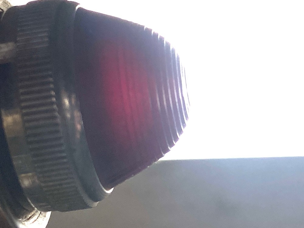 Vintage GE Illuminated Red Switch Indicator Panel Light w/ Glass Lens