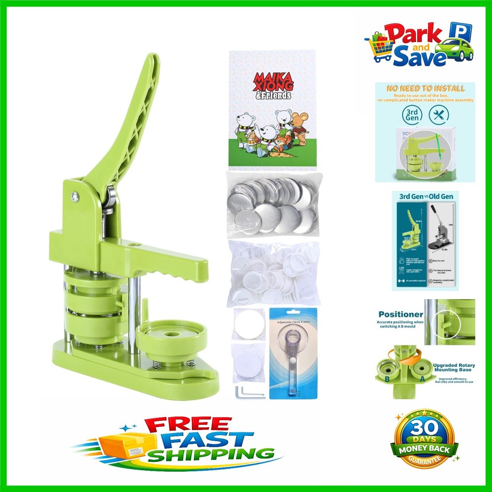 Installation-Free 58mm Button Maker Machine - Create Custom Badges with Ease