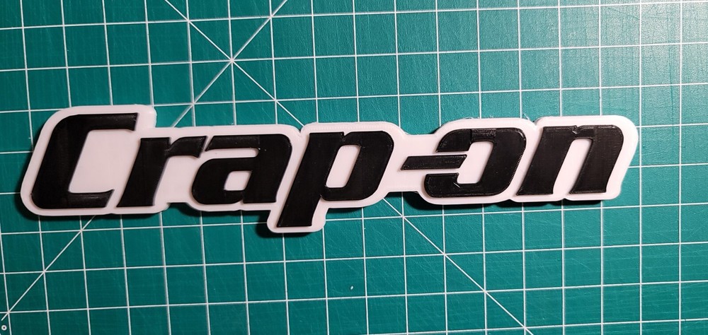 Crap-on 3D Printed Magnet (novelty) toolbox changing table Emblem "FREE" Decal