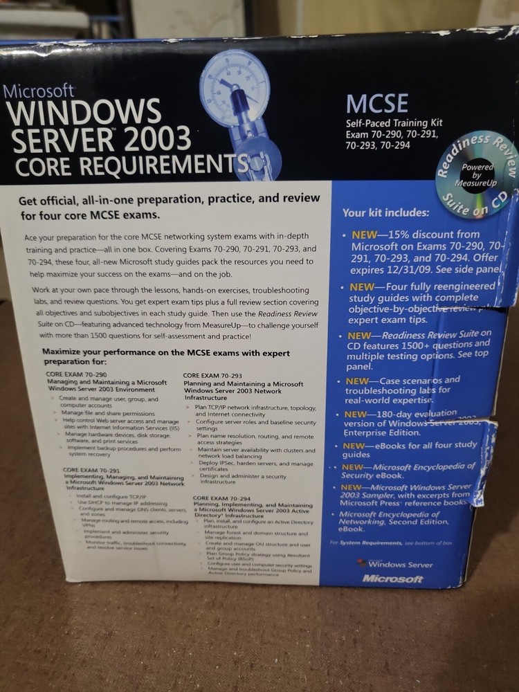 Microsoft Windows server 2003 Training Kit Microsoft Corporation Vtg books cds