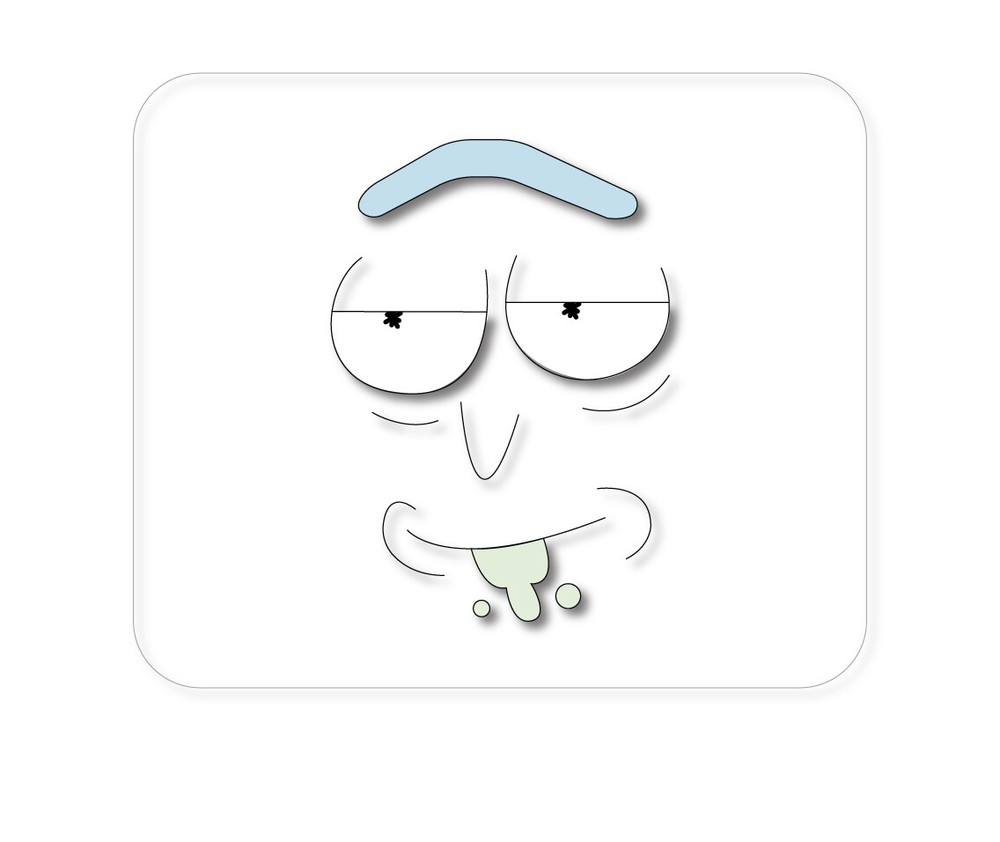 CUSTOM Mouse Pad 1/4 - "Wubba Lubba Dub Dub" Face