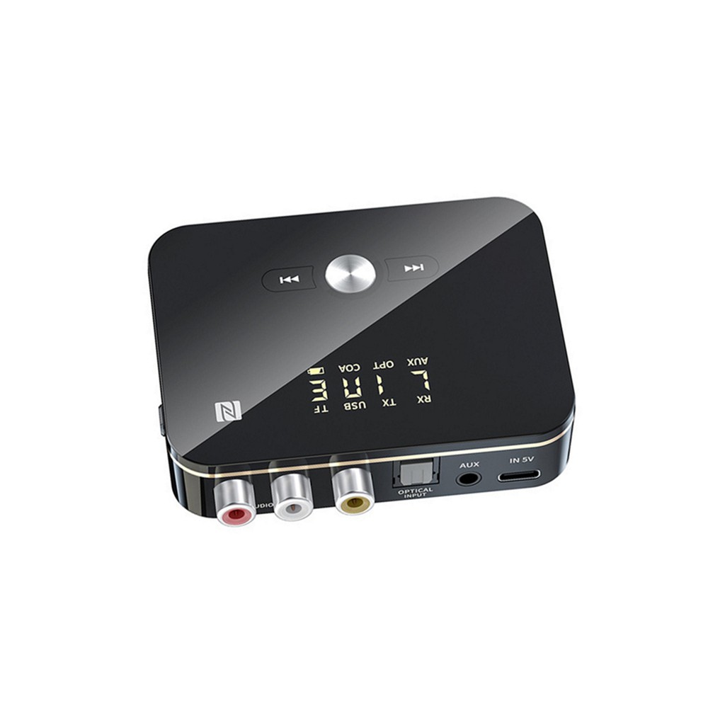3.5mm Jack to 2RCA Adapter LED NFC Multi-Function Bluetooth Transmitter Receiver