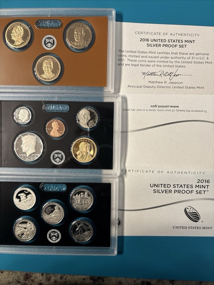 2016 united states mint clad & silver proof sets.