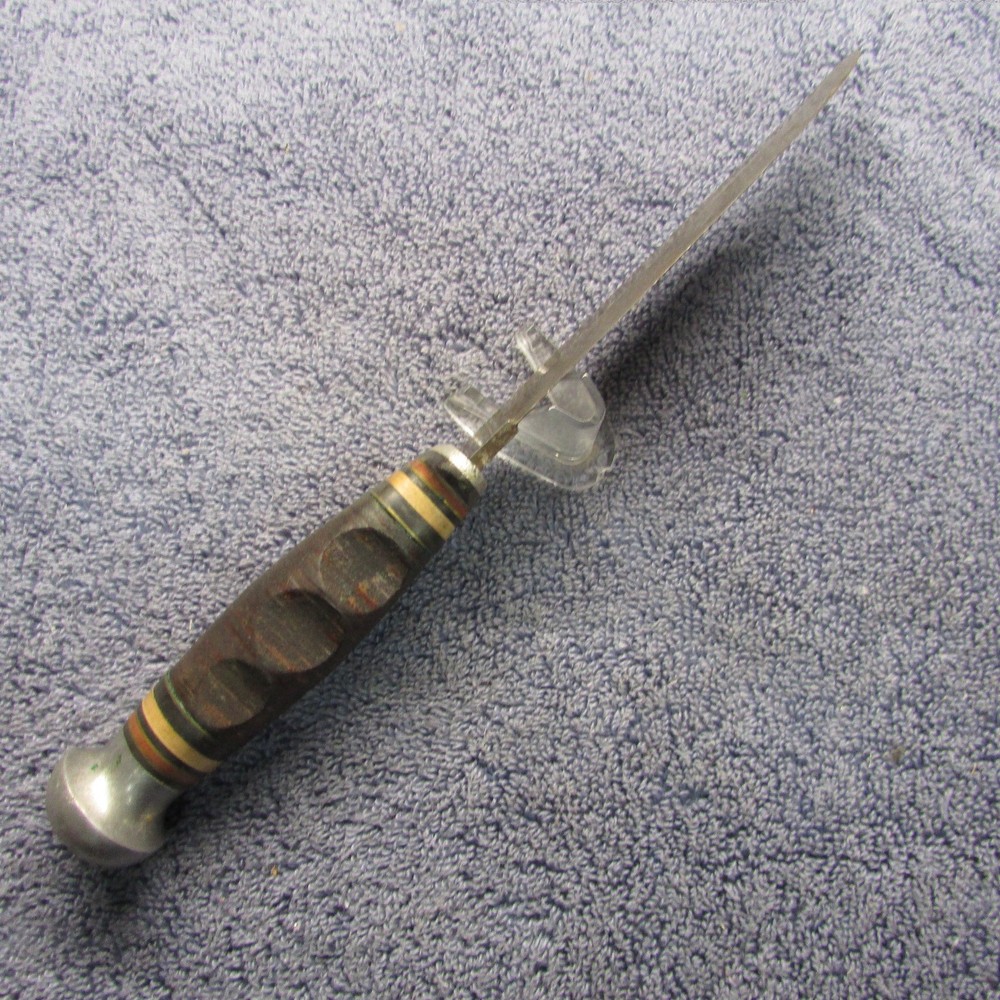 Hollinger Fixed Blade Knife Leather Handle / 5'' 1/2 Blade