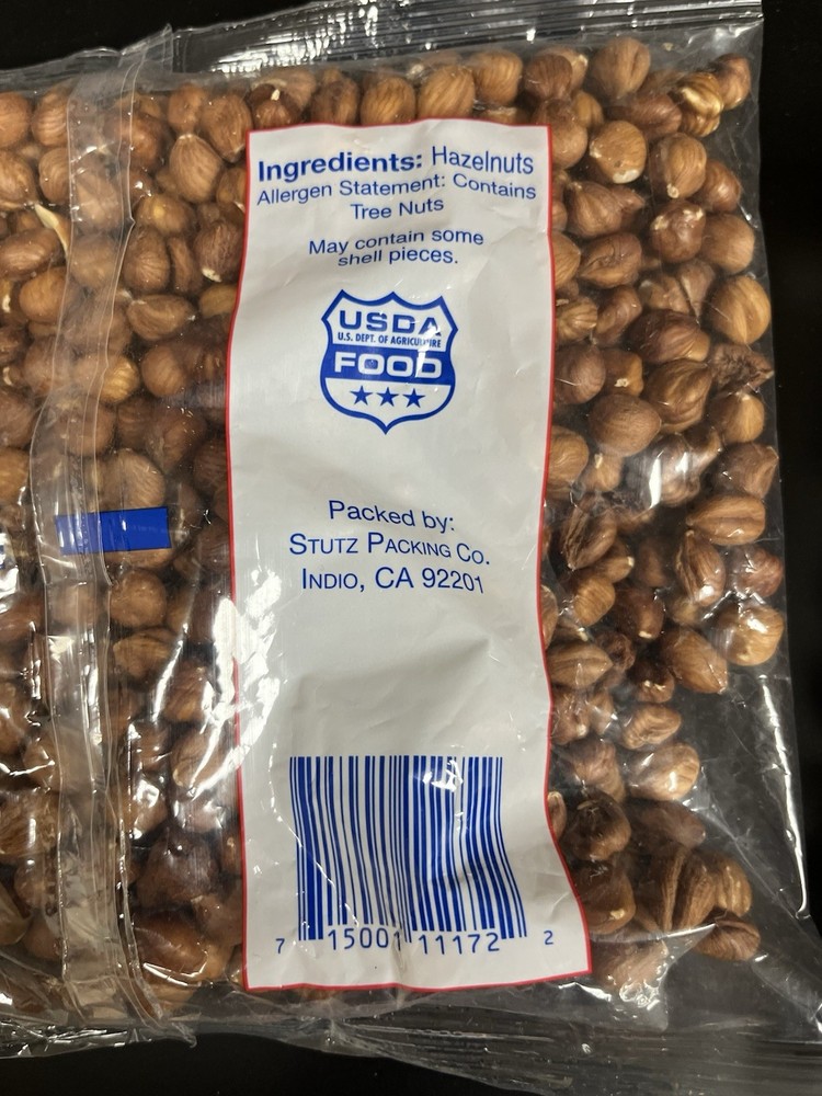 Hazelnuts, Shelled - Quantity 3 - 1 LB Bags - USDA