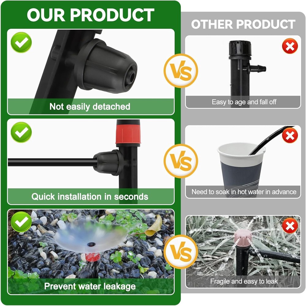 Adjustable Drip Irrigation Emitters 50pk 4/7mm