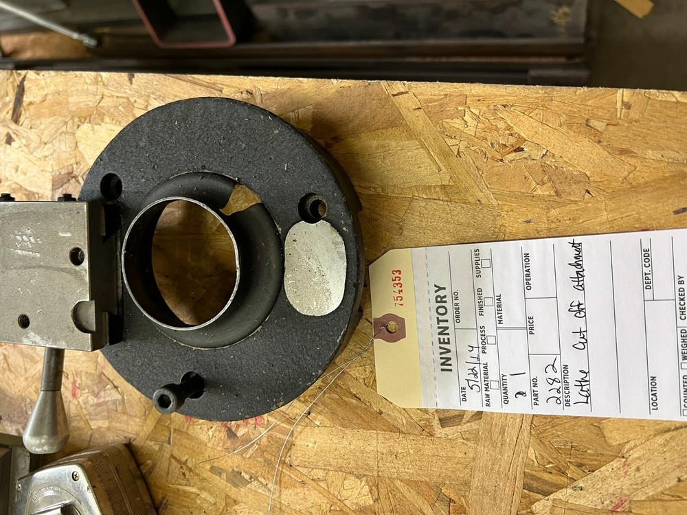 Lathe cut off attachment