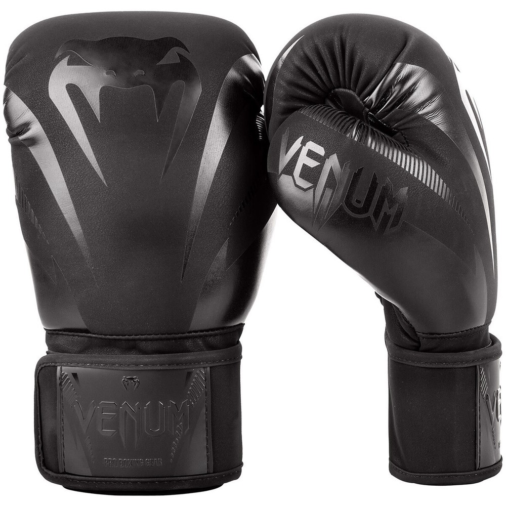 Venum Impact Training Boxing Gloves - Black/Black