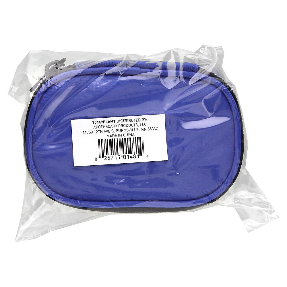 Soft Sided Pocket Pharmacy Pill Case, Blue, 1 Count
