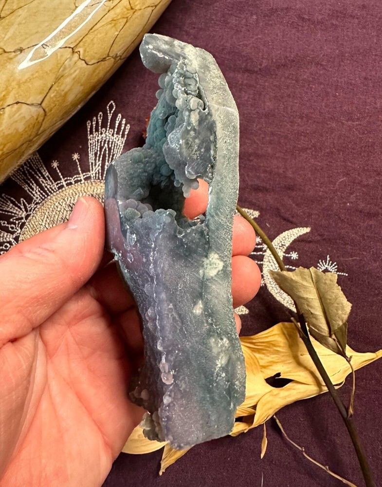 Grape Agate Raw And Polished Point, Grape Agate Tower, All Natural