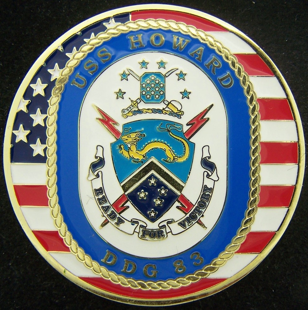 USS Howard DDG 83 Commanding Officer Challenge Coin