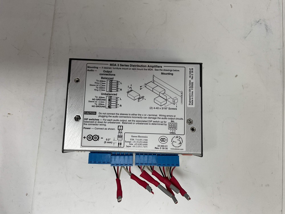 EXTRON DISTRIBUTION AMPLIFIER MDA 3A - PREOWNED