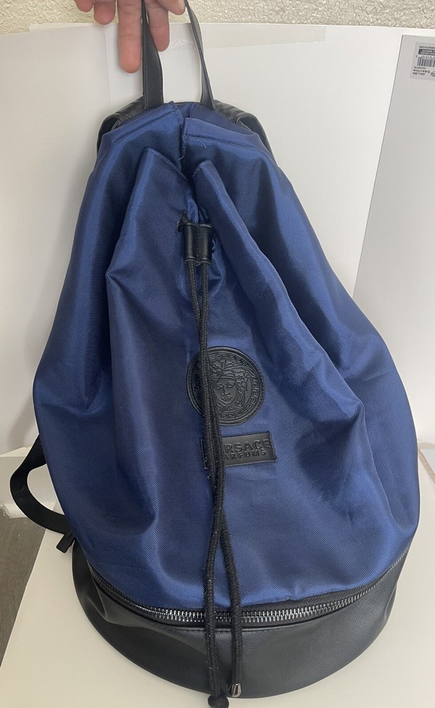 Versace Blue & Black Backpack