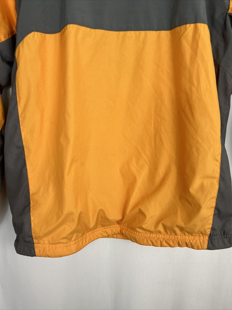 Sunice Mens Medium Weather 1/4 Zip Pullover Windbreaker Orange Embroidered Stain