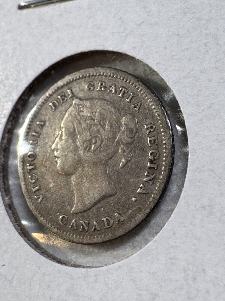 1880-H Canada 5 Cents Silver Coin