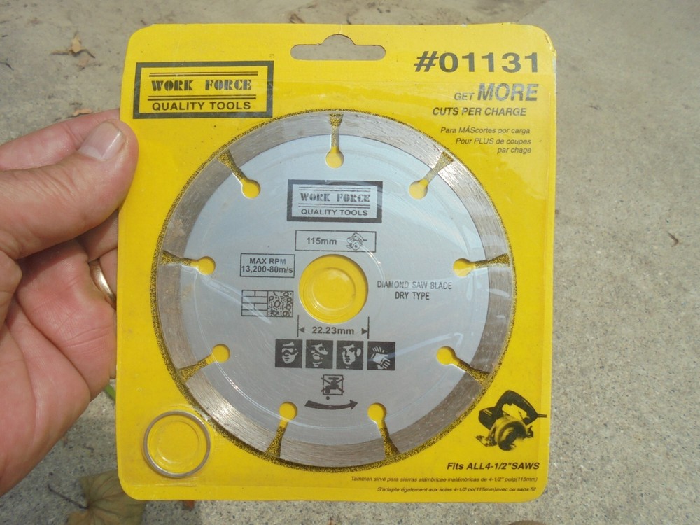 Work Force 01131 Diamond Saw Blade Dry Type x 2