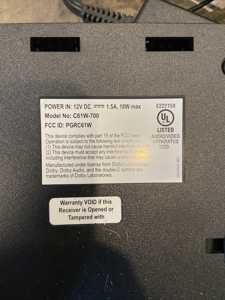 Direct TV Receiver Model C61W-700