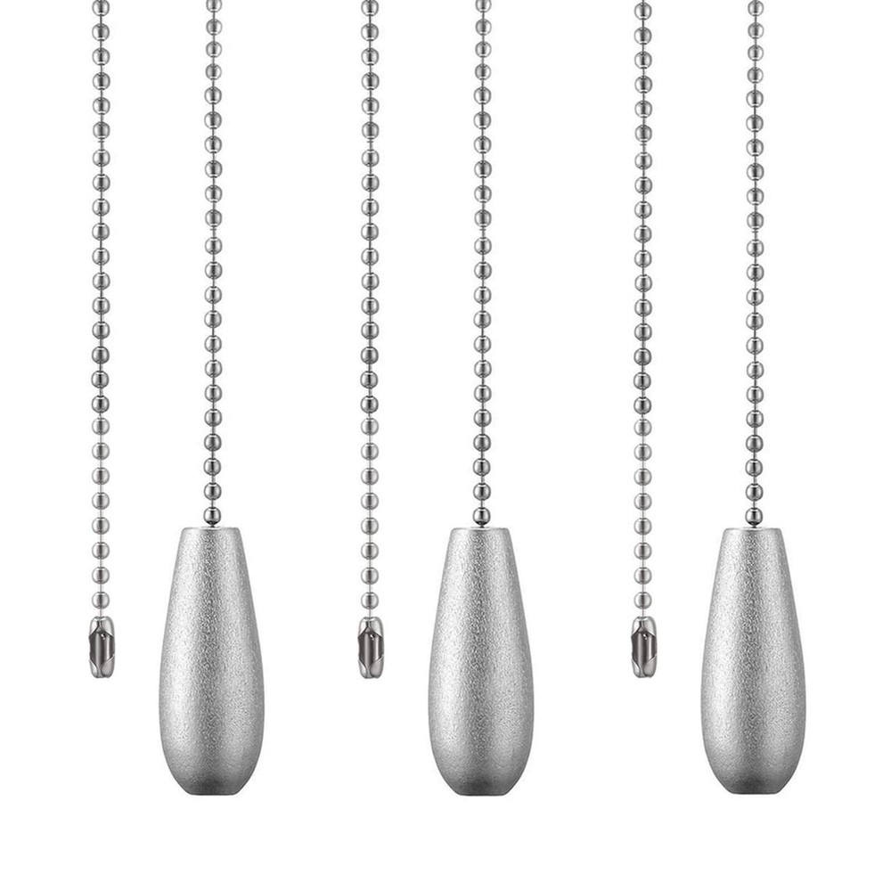 Ceiling Fan Chain Pulls Silver Color Pull Chain Extension Wooden Made for Cei...