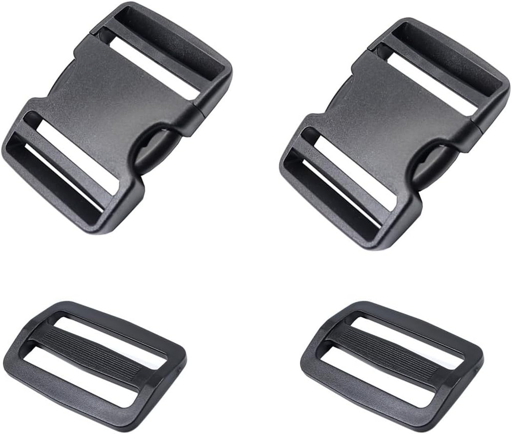 Heavy Duty Side Release Buckles with Plastic Tri Glide Slides