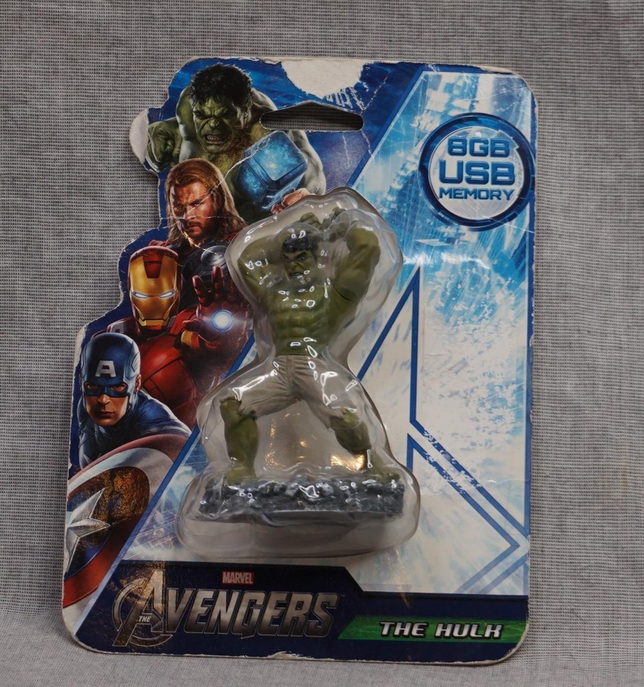 Marvel Incredible Hulk 8gb usb stick 2012 Unopened sealed packaging is damaged