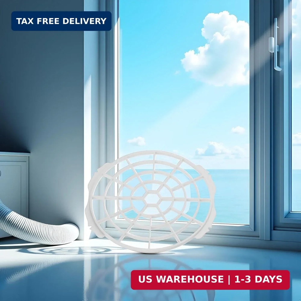 White Window Adaptor Filter Screen Window Exhaust Hose Interface for Portable Ai