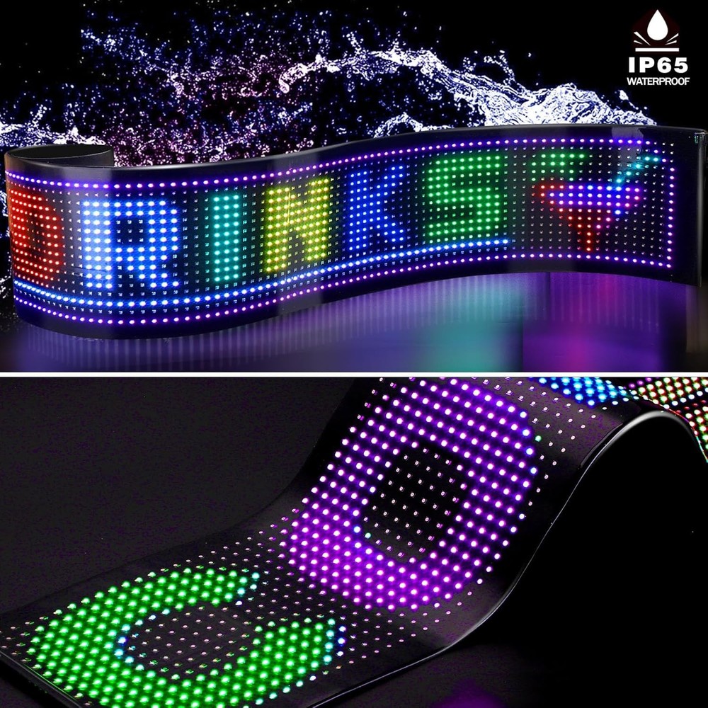 70”x7.6” Devil Eyes LED Display Light APP Control Flexible Programmable Screen