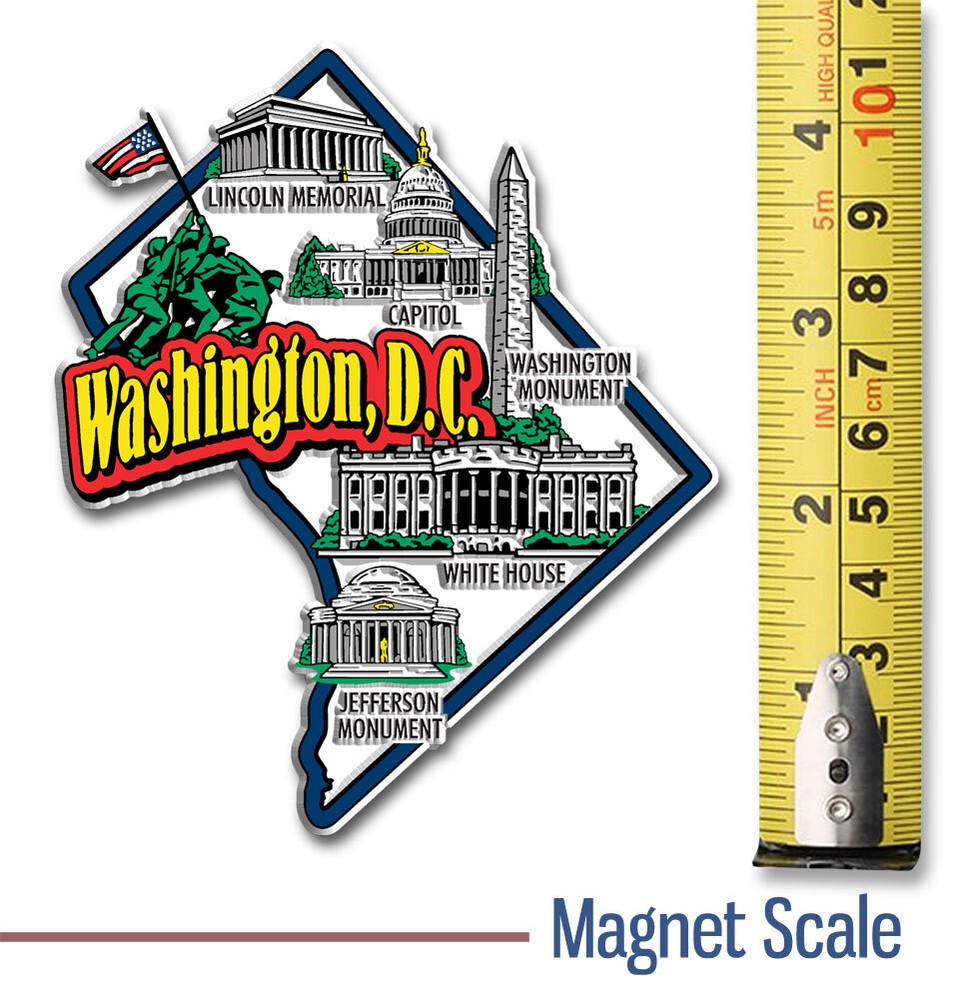 Washington, D.C. Jumbo Map Magnet by Classic Magnets