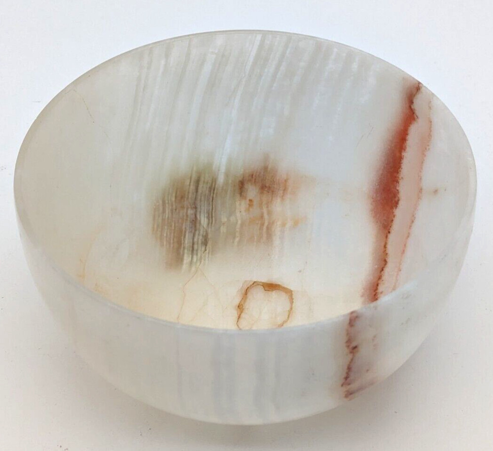 Hand Crafted Genuine Onyx Bowl Red Vein