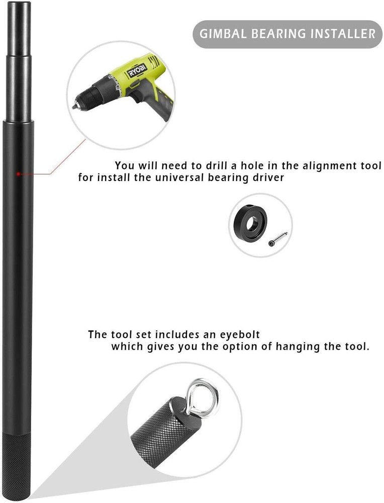 Gimbal Bearing Puller +Alignment & Hinge Pin Tool Kit for Mercruiser Alpha Bravo
