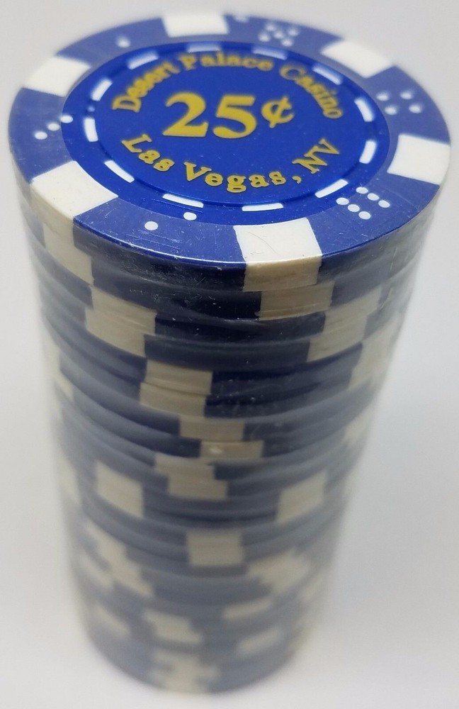 Poker Chips (25) 25¢ Desert Palace 11.5 gram Clay Composite