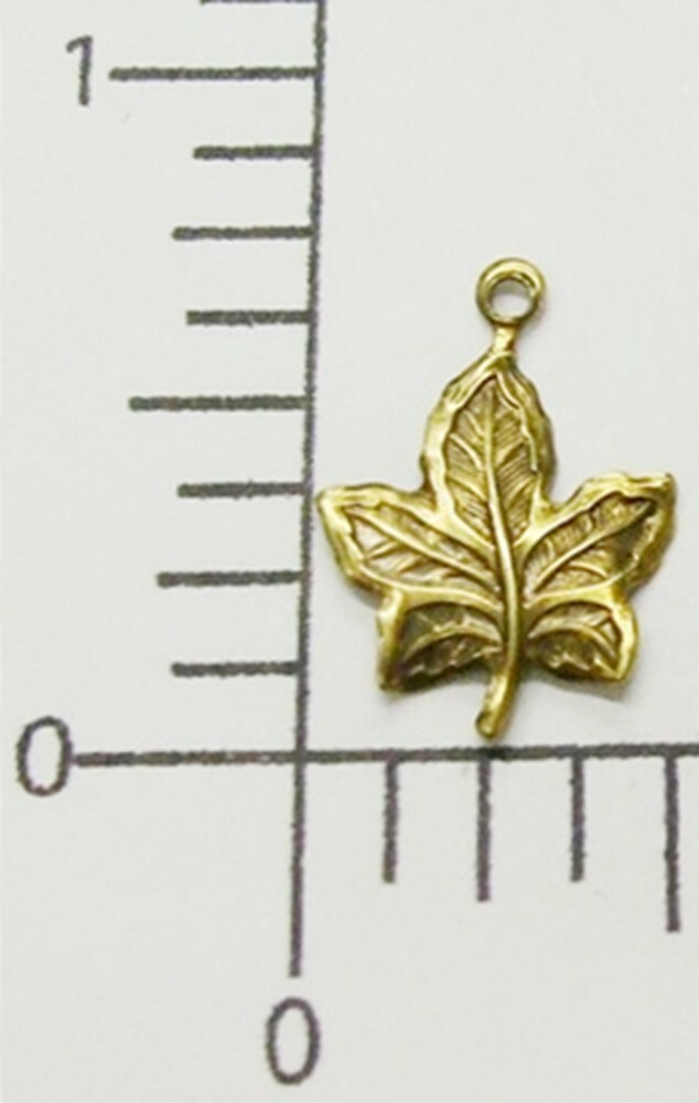 73233 - 6 Pc Maple Leaf Charm Jewelry Finding Brass Ox