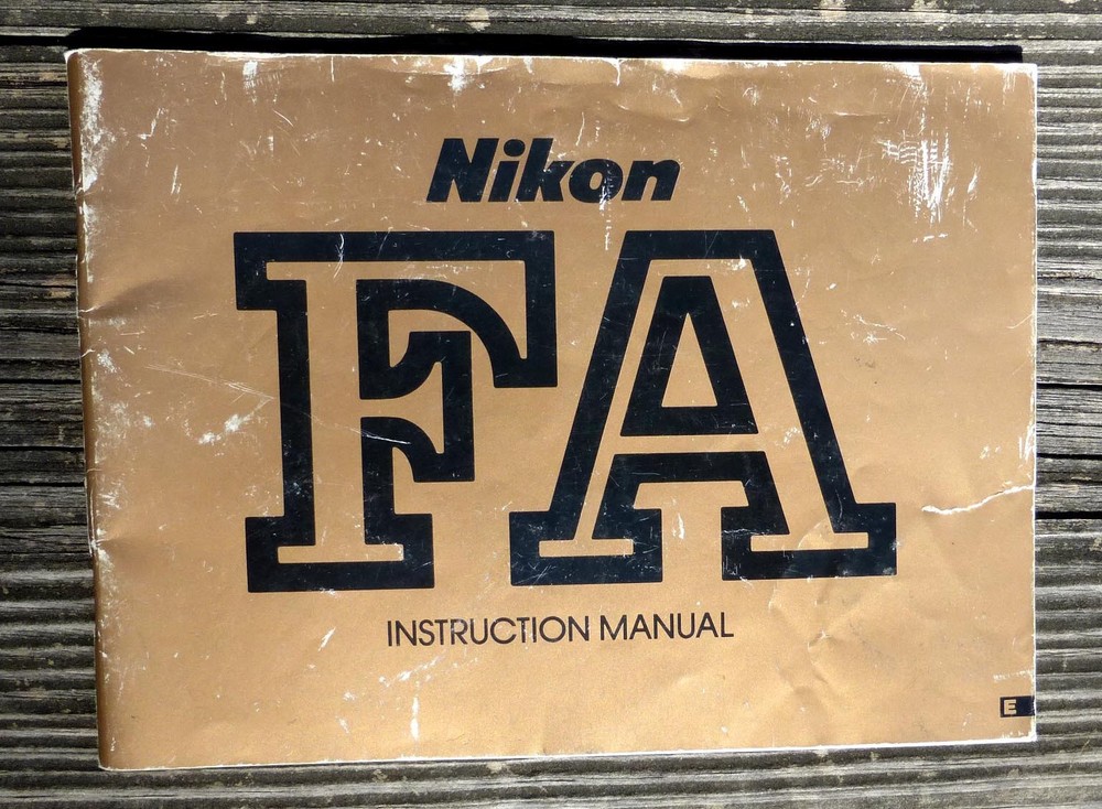 NIKON FA OWNERS OPERATING MANUAL