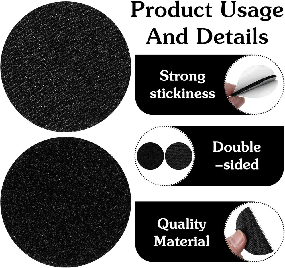 🔥20 Pairs Hook & Loop Fastener/Dots Self Sticky Circle Hook and Loop 1.97"🔥