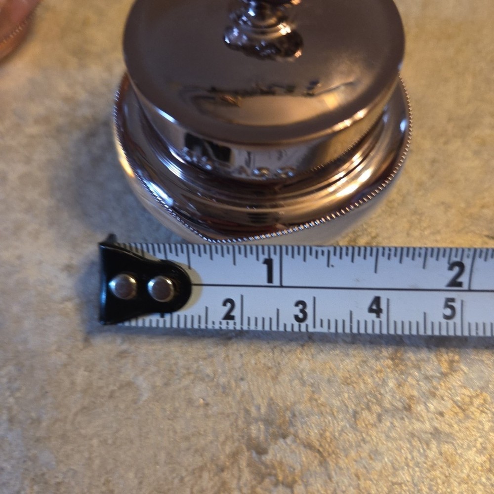 2 EMPTY Lidded Sistaco Jars Cleaned Glass Vanity AS IS