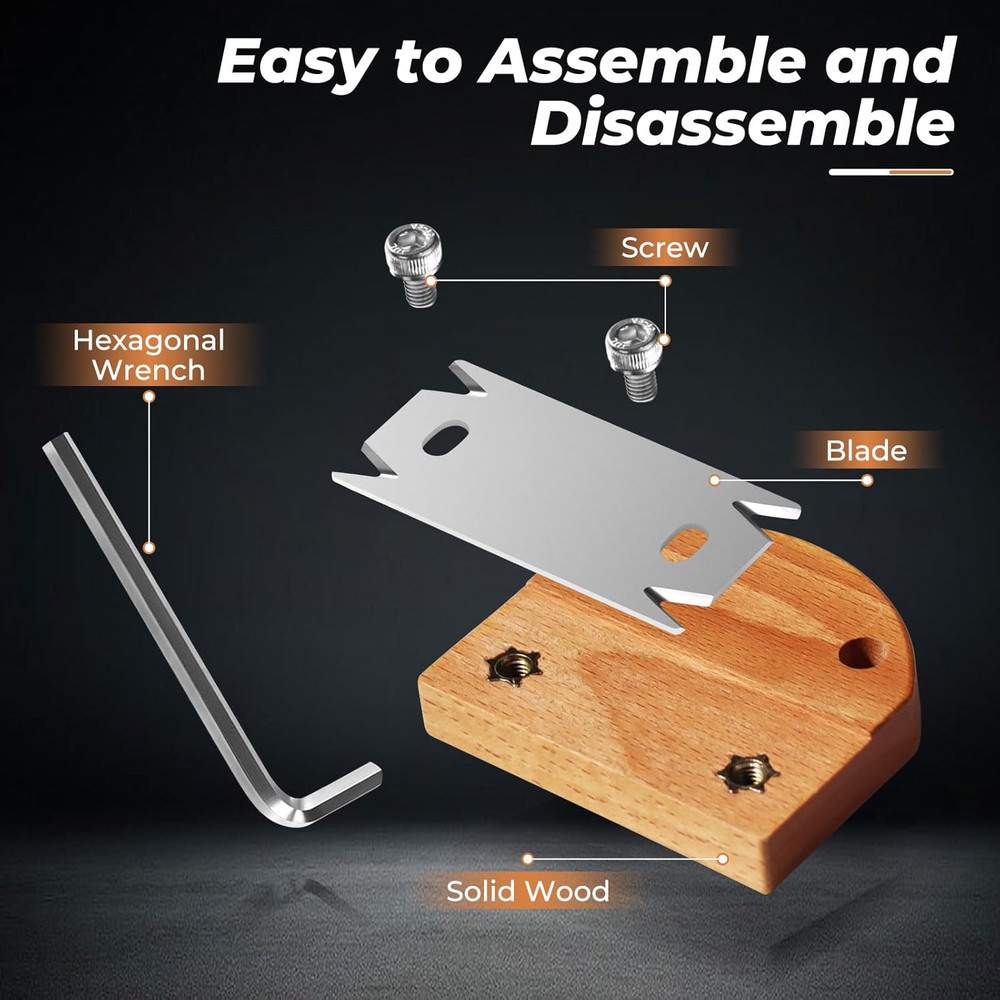 Edge Banding Trimmer & Planer - 2PCS Replacement Blades, Deburring, Chamfering &