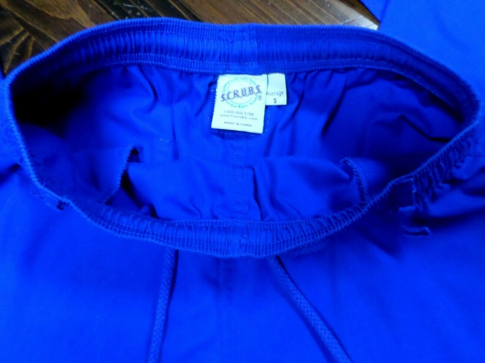SMART S.C.R.U.B.S. UNIFORM TOP & PANT SET-SMALL--SAPPHIRE BLUE-EUC