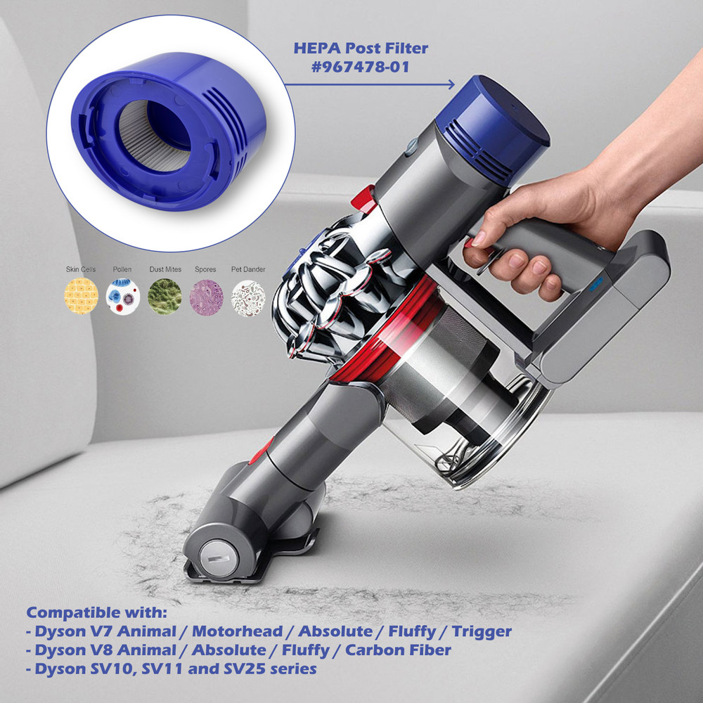 Replacement HEPA Post Filter For Dyson V7 Absolute Fluffy V8 SV10 SV11 967478-01