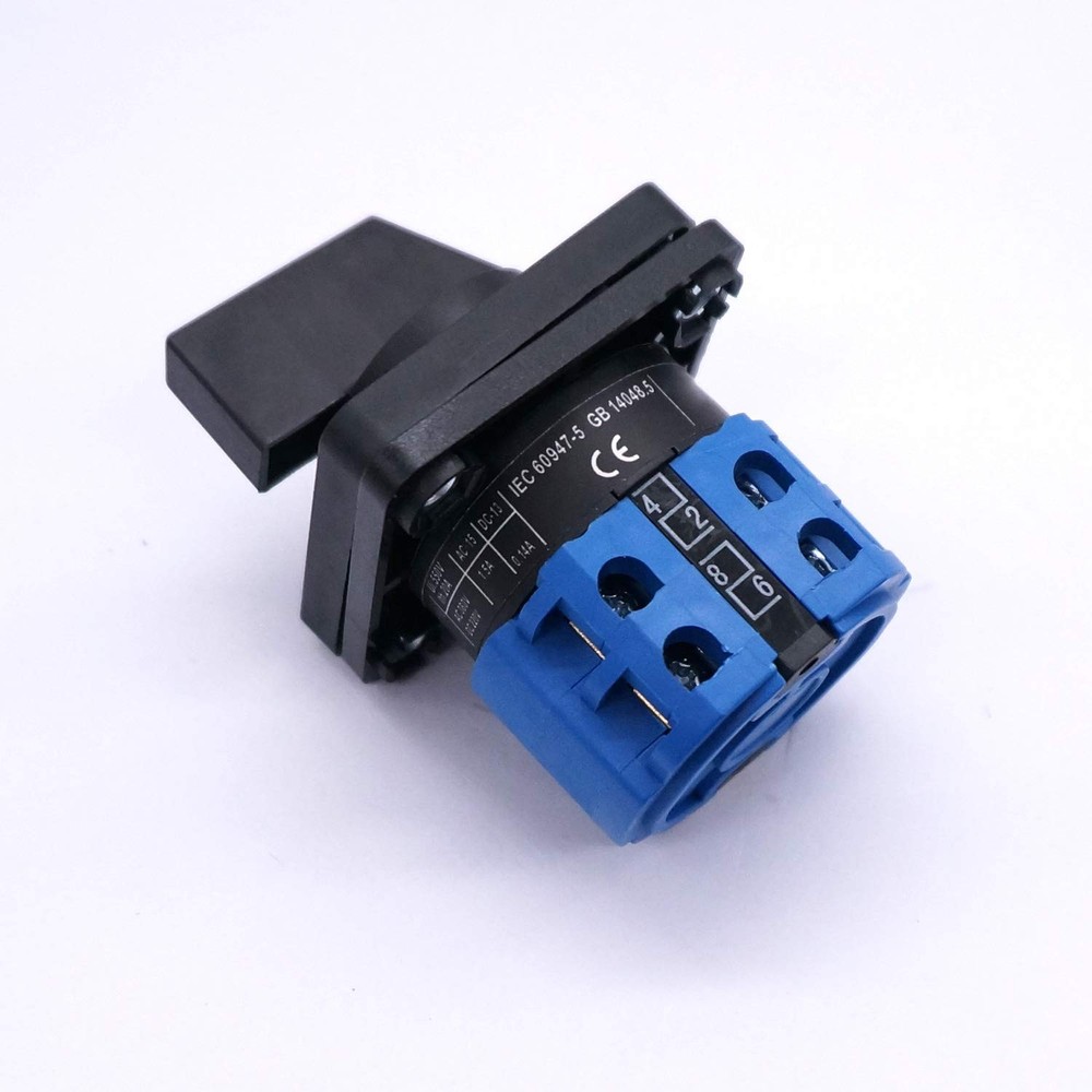 Universal Changeover Switch 20A 550V 4-Position Latching Rotary Cam Selector